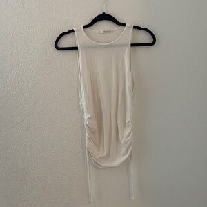 Elegant Cream Sleeveless Top